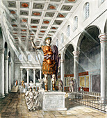 York Roman Basilica, c3rd century, illustration