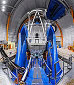 Victor M Blanco telescope, interior view