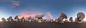 ALMA radio telescope at dusk, Chile