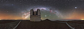VISTA telescope at night, Chile