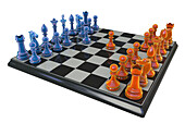Chess game, illustration