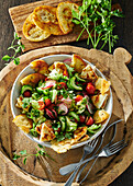 Fattoush - Lebanese bread salad bowl