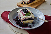 Blueberry pie with cream cheese