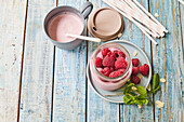 Raspberry yogurt smoothie