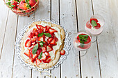 Strawberry mascarpone pizza