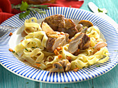 Coq au Vin with ribbon noodles