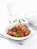 Meatballs with spicy chipotle tomato sauce