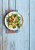 Chicken salad with watercress and lime