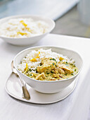Coconut Chicken with Lemon Rice