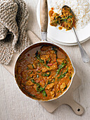 Lamb curry with spinach