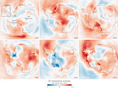 Antarctica air temperature anomalies, 2017-2022