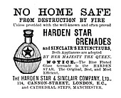 Harden grenade fire extinguisher, illustration