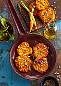 Potato and carrot fritters