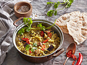 Mung bean dal with coconut milk