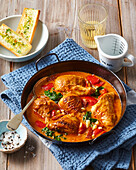 Creamy Tuscan chicken with peppers