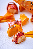 Roasted lobster with pumpkin