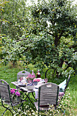 Laid garden table with autumnal feel