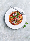 Tomato and basil risotto
