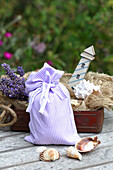 Lavender sachet for restlessness, nervousness, travel fever, fear of flying