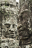 Impressive Buddha's Faces In Bayon Wat, Built By The King Jayavarman Vii In The End Of The 12th Century, From Angkor; Siem Reap, Cambodia