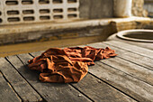 Monk's Dress In Buddhist Monastery; Battambang, Cambodia