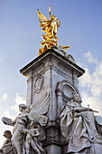 Victoria Memorial Statue At Buckingham Palace; London, England