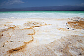 Salt Deposits At Lowest Point In Africa, Lake Assal; Djibouti