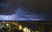 Storm Clouds Over A City; Caloundra, Queensland, Australia
