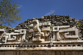 Chac-Maske (Regengott), Der Palast, Labna, Maya-Ruinen; Yucatan, Mexiko