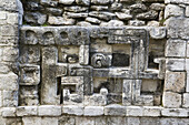 Skulpturenrelief, Becan, Maya-Ruinen; Campeche, Mexiko