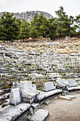 Ruinen eines Amphitheaters; Priene, Türkei