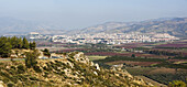 Blick auf die Stadt Ephesus und die Berge; Ephesus, Türkei