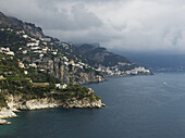 Town Along The Amalfi Coast; Conca Dei Marini, Campania, Italy