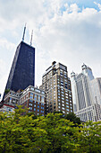 Skyline View In Chicago Including The John Hancock Centre And 900 North Michigan; Chicago, Illinois, United States Of America