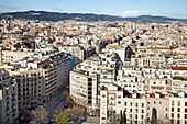 View Of Barcelona From Agbar Tower; Barcelona, Catalonia, Spain