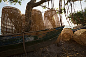 Fishing Boat With Traditional Fishing Nets, Ternat Island, Alor, Indonesia