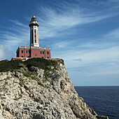 Lighthouse On The Island Of Capri; Anacapri, Capri, Campania, Italy