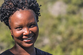 Portrait Of An African Woman Smiling; South Africa