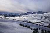 Landscape Of The Rocky Mountains And Sunshine Ski Resort; Banff, Alberta, Canada