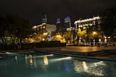 Little Venice Water Park At Night; Baku, Azerbaijan