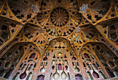 Chini-Khana, Nischenpaneel, verwendet als Regal oder Dekoration im Ali Qapu Palast; Isfahan, Iran