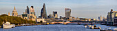 Panorama von London und der Themse, mit Blick auf die St. Paul's Cathedral; London, England