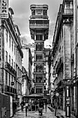 The Santa Justa Lift, also called Carmo Lift, is an elevator, or lift, in the civil parish of Santa Justa, in the historical city of Lisbon, Portugal; Lisbon, Lisboa Region, Portugal