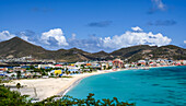 Beach and waterfront at Philipsburg; Philipsburg, Sint Maarten, Saint Martin