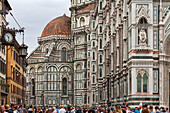 Crowds at Florence Cathedral; Florence, Italy