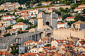 View of Fort Minceta and the City Walls; Dubrovnik, Dubrovnik-Neretva County, Croatia