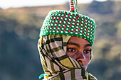 Äthiopische Frau, Simien-Nationalpark, Amhara-Region, Äthiopien