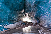 Ice cave, Black Rapids Glacier; Alaska, United States of America
