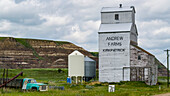 Grain elevator from Andrew Farms, Kirkpatrick, Kneehill County; Alberta, Canada