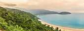 View of beaches along the coastline from the Hai Van Pass viewpoint; Vietnam